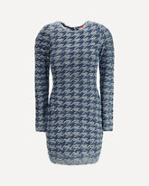 Textured Halma Dress - BLUE | Base Blu