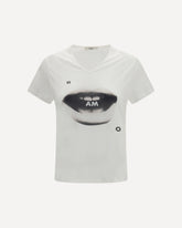 Ti Amo print jersey T-shirt - WHITE | Base Blu