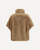 Faux fur Jacket with buckle - BEIGE | Base Blu