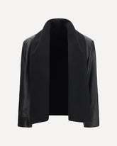 Scarf Leather Jacket - BLACK | Base Blu