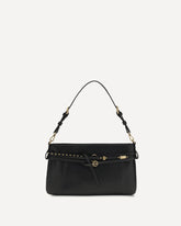 Leather Shoulder Bag - BLACK | Base Blu