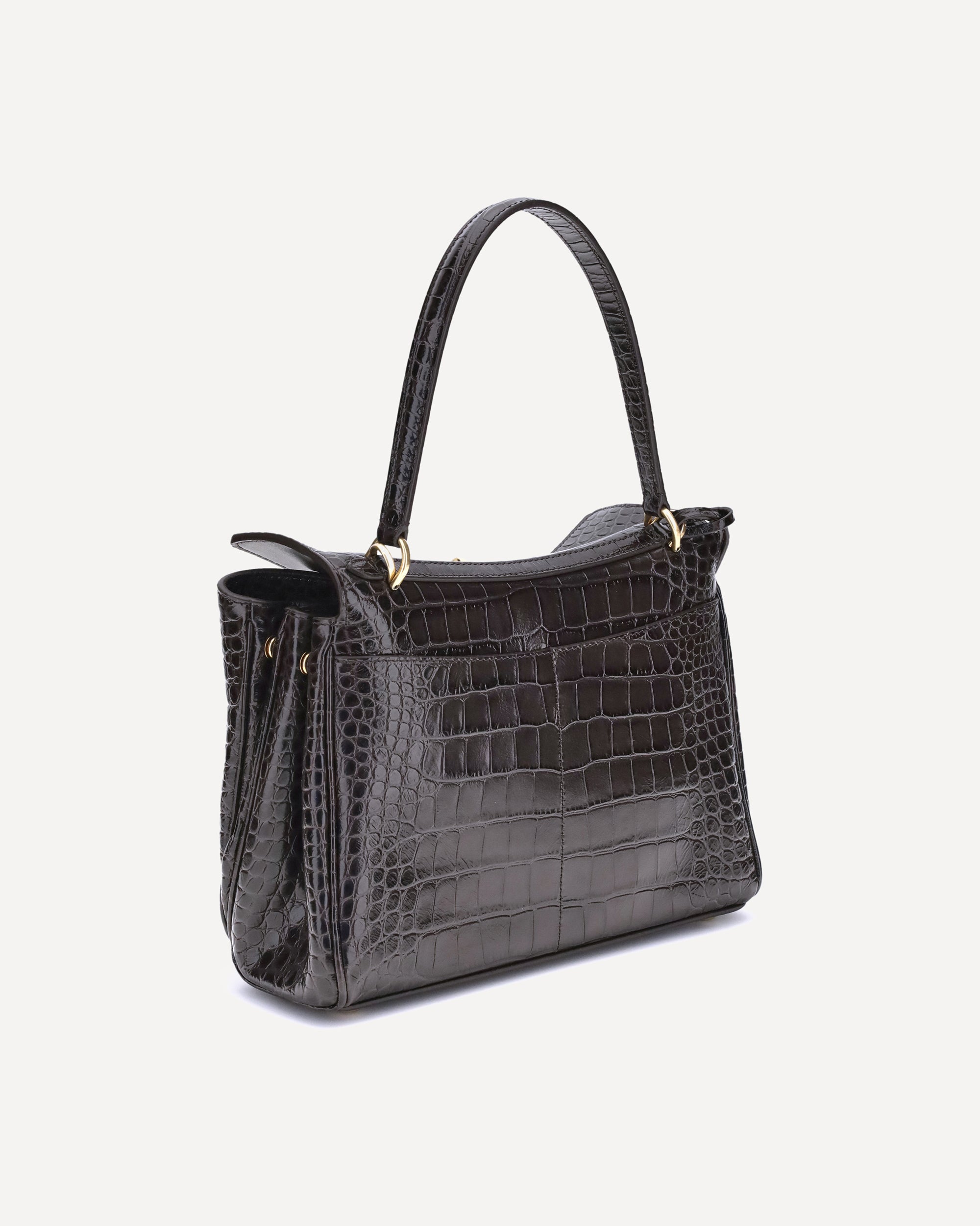 BALENCIAGA Rodeo Shoulder Bag in crocodile-print leather BALENCIAGA Rodeo Shoulder Bag in crocodile-print leather
