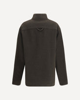 Suede Wool Pile athletic Jacket - GREEN | Base Blu