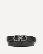 Reversible and adjustable Gancini Belt - BLUE | Base Blu