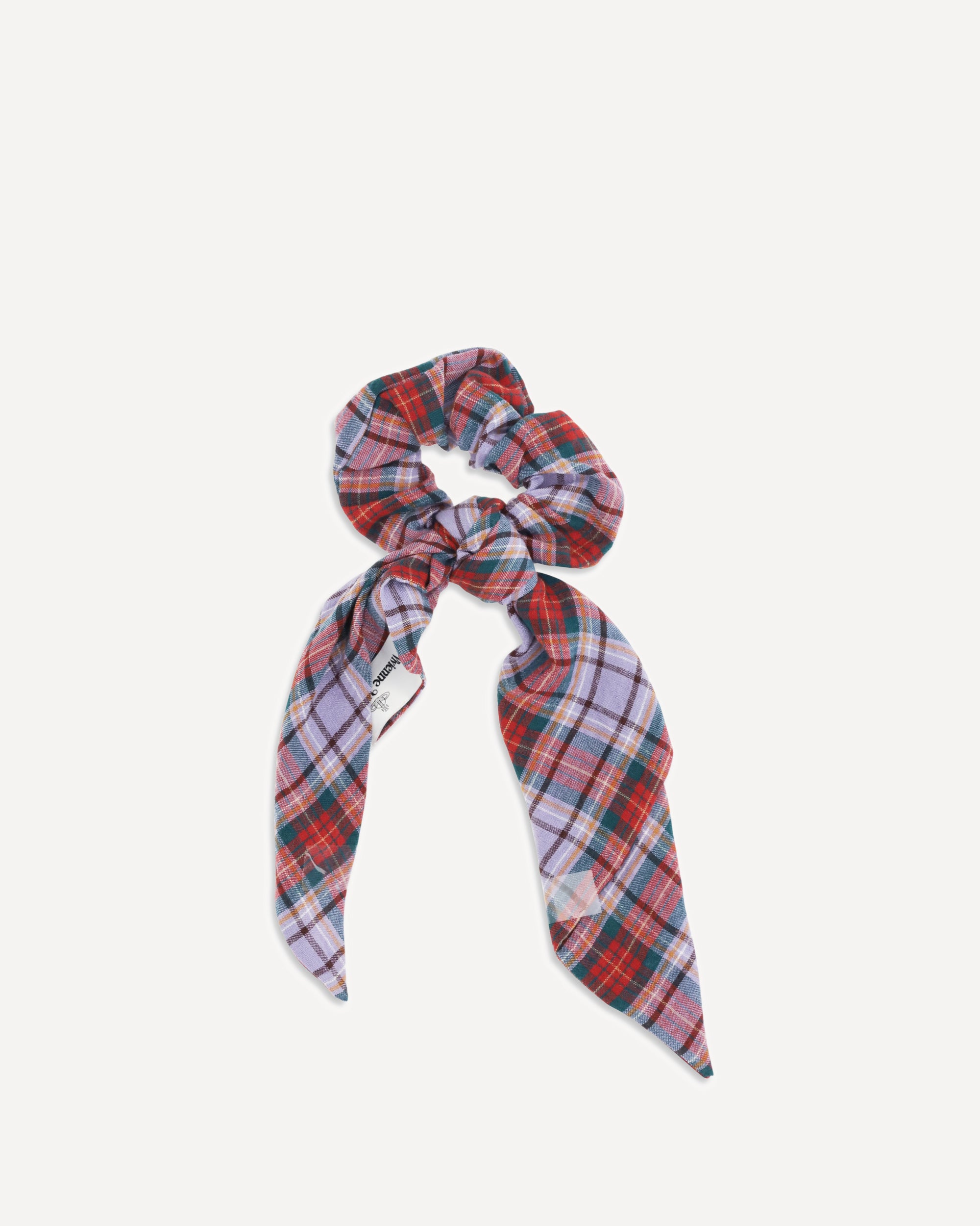 VIVIENNE WESTWOOD Tartan Large Hair Scrunchie MULTICOLOUR | Base Blu