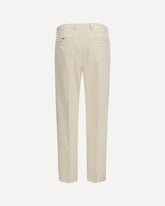 Cotton and cashmere tailored Pants - CREAM | Base Blu