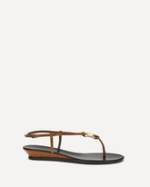 Amhelia leather Sandals - BROWN | Base Blu