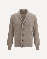 Virgin wool shawl collar Cardigan - BEIGE | Base Blu