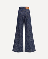 Jeans flare fantasia jacquard - BLU | Base Blu