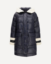 Kunto BG 02 shearling-collar puffer Jacket - BLUE | Base Blu
