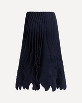 Gonna con Ruche in Maglia di Tweed - BLU | Base Blu