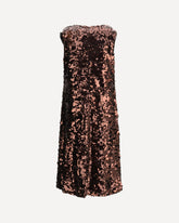 Midi Dress with sequins - BROWN | Base Blu