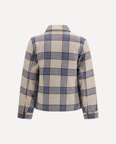 Alaskan checked wool blend Overshirt - BEIGE | Base Blu