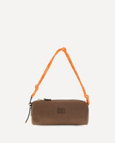 Embroidered logo Shoulder Bag - BROWN | Base Blu