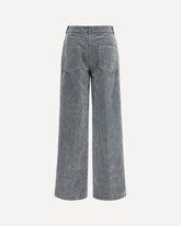 Wide leg Jeans in flocked denim - GREY | Base Blu