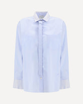 Oversized Cotton Poplin shirt - LIGHT BLUE | Base Blu