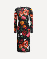 Abito lungo con stampa floreale - MULTICOLORE | Base Blu