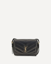 Loulou Cassandre Toy lambskin Shoulder Bag - BLACK | Base Blu