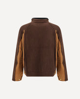 WIP Washed Duck x Wool Knit Jacket by Sacai x Carhartt - BEIGE | Base Blu