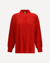 Button embroidered Polo Shirt - RED | Base Blu