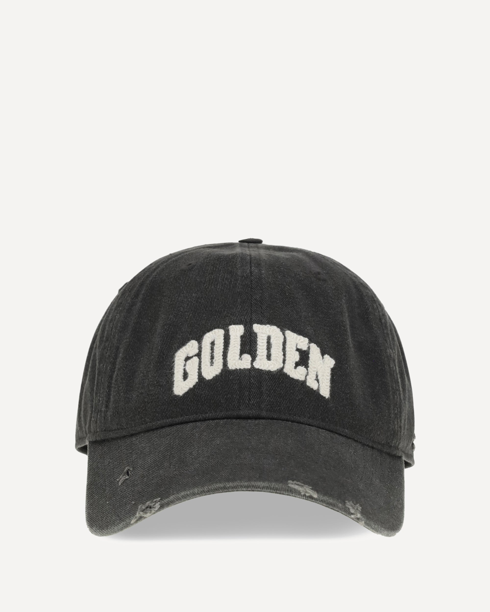 GOLDEN GOOSE Cotton Baseball Cap BLACK | Base Blu