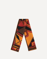 Bongo print silk Scarf - ORANGE | Base Blu