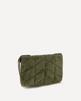 LouLou Puffer Toy suede Shoulder Bag - GREEN | Base Blu