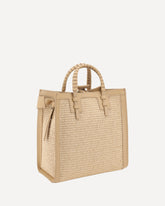 Raffia Handbag - BEIGE | Base Blu