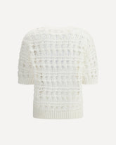 Perforated Sweater - WHITE | Base Blu