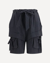 Viscose and cotton Shorts - BLACK | Base Blu