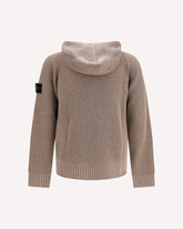 Hooded zip-up Sweater - BEIGE | Base Blu