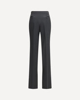 Bicolour tailored straight-leg Pants - BLACK | Base Blu