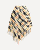 Mantella in lana e cashmere Check - BEIGE | Base Blu