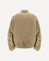 Padded cotton Bomber Jacket - GREEN | Base Blu