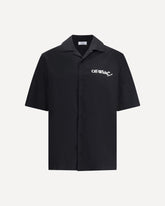 Camicia da bowling in Popeline  - NERO | Base Blu