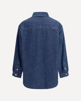 Solid chambray denim Shirt - BLUE | Base Blu