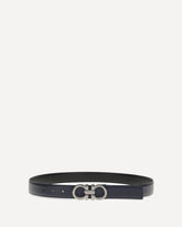 Reversible and adjustable Gancini Belt - BLUE | Base Blu