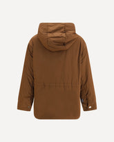 Reversible padded Parka in radzmir and water repellent canvas - BROWN | Base Blu