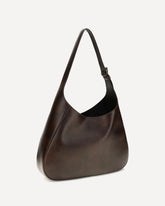 Boogie medium leather Shoulder Bag - BROWN | Base Blu