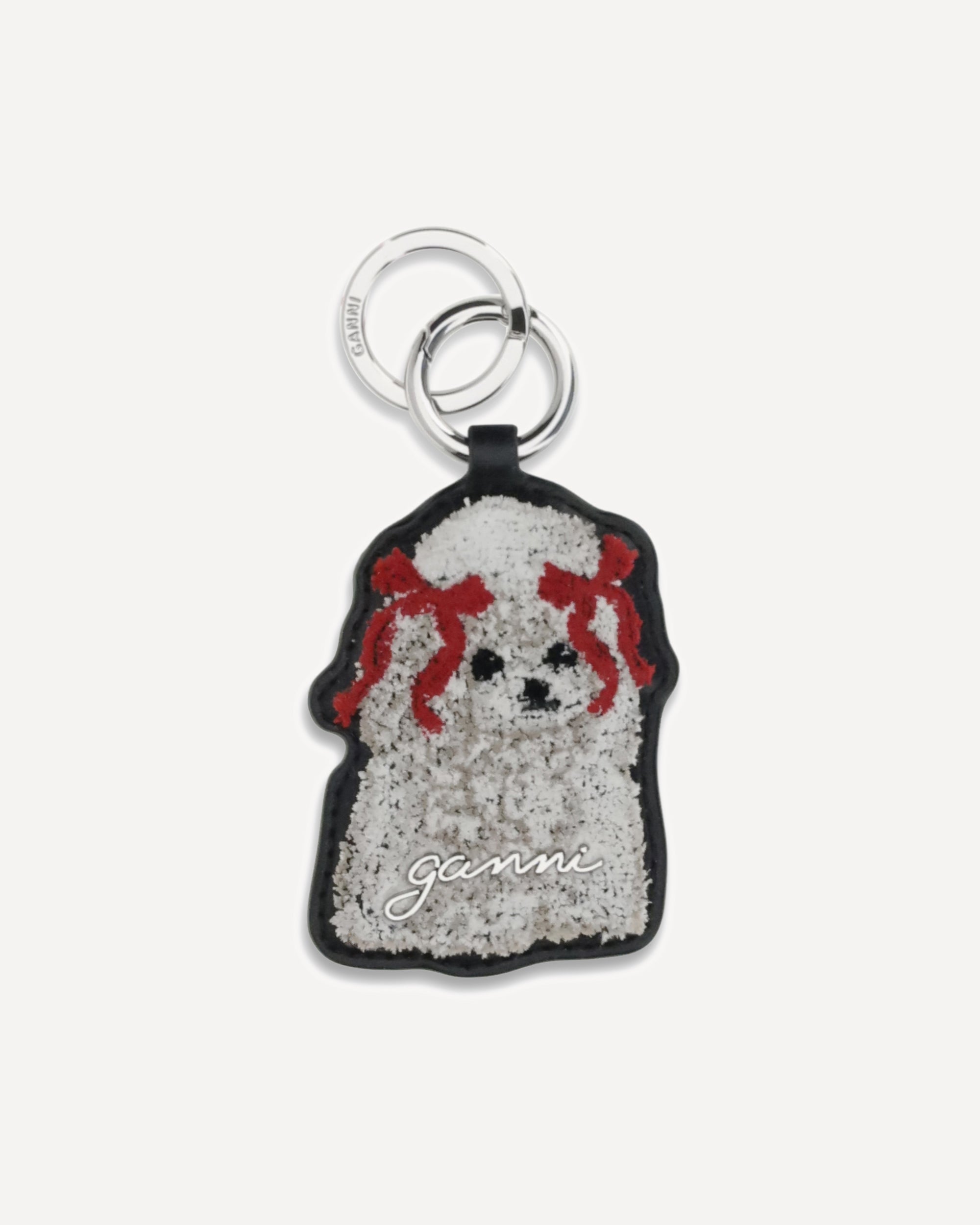 未使用 GANNI キーリング Brown Puppy Keyring GANNI Poodle Key Ring WHITE | Base Blu