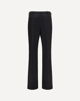 Slim-fit tailored Pants in stretch wool twill - BLACK | Base Blu