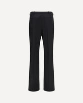 Pantaloni sartoriali slim fit in twill di lana stretch - NERO | Base Blu