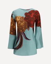 Silk twill mini Dress - MULTICOLOUR | Base Blu