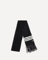 Brushed fringed Scarf - BLACK | Base Blu