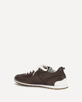Leather Sneakers - BROWN | Base Blu
