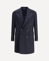 Cappotto doppiopetto in lana vergine - BLU | Base Blu
