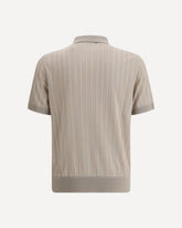 Striped Polo Sweater - BEIGE | Base Blu