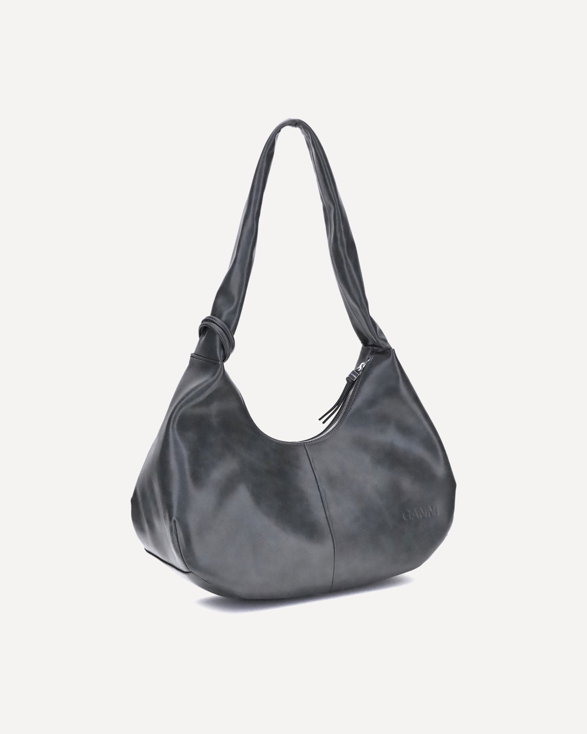 GANNI Medium Hobo Shoulder Bag BLACK | Base Blu