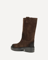 Suede leather Boots - BROWN | Base Blu