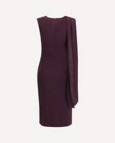 Jersey midi Dress with scarf - PURPLE | Base Blu
